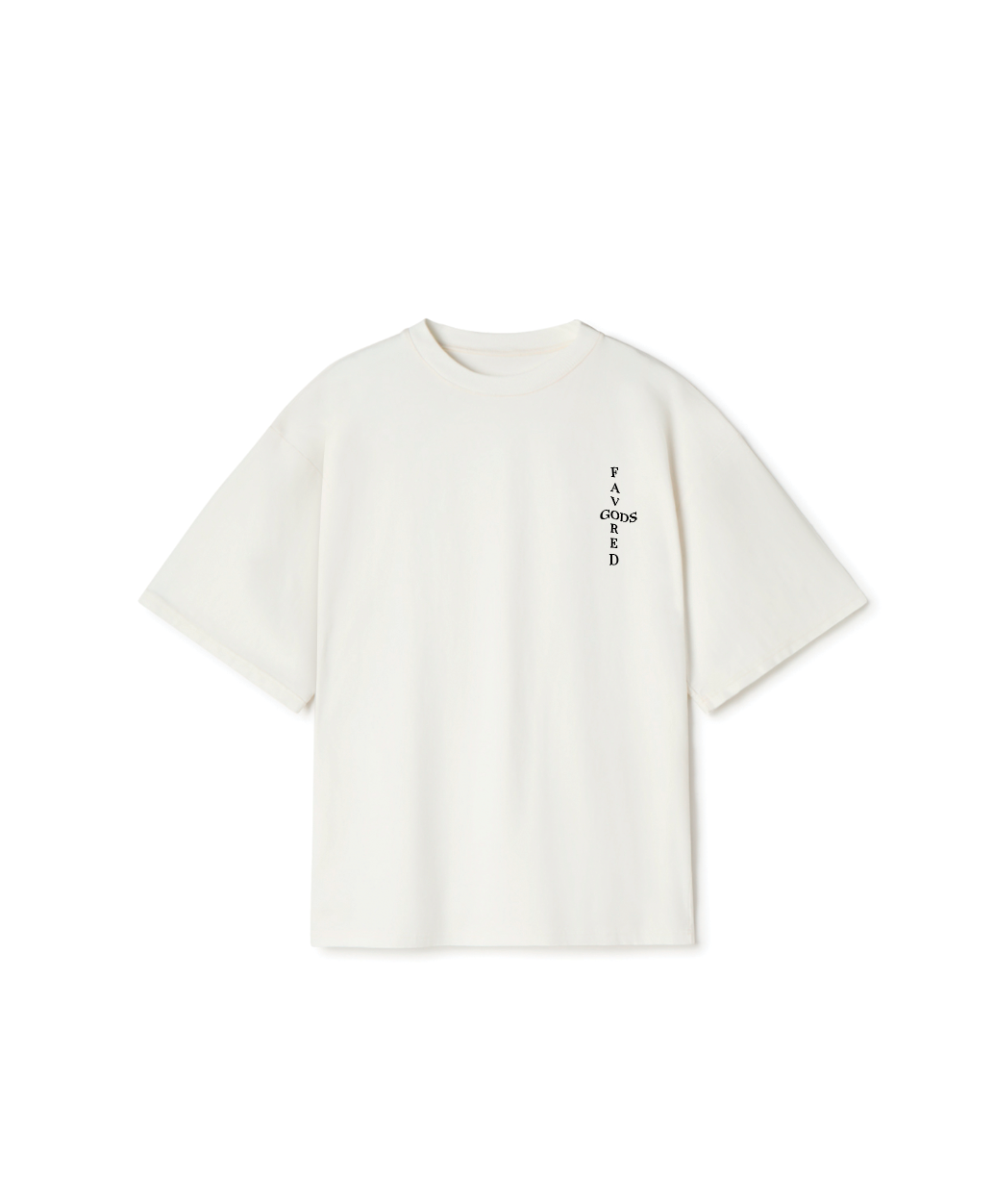 GODS FAVORED CROSS TEE - BONE
