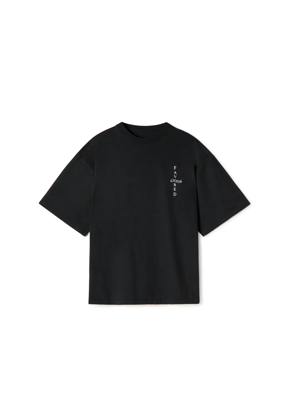 GODS FAVORED CROSS TEE - BLACK