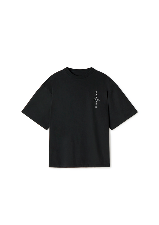 GODS FAVORED CROSS TEE - BLACK